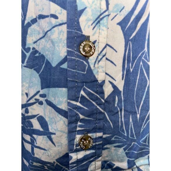 Cooke Street Men's XL Blue Floral Short Sleeve Button-Up Shirt Casual - Picture 5 of 6